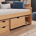 Ver imagem 5 de Cama Solteiro com 5 Gavetas Madeira Maciça Floro Marrom/Pine