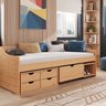Cama Solteiro com 5 Gavetas Madeira Maciça Floro - 1