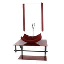 Ver imagem 2 de GABINETE DE VIDRO PARA BANHEIRO 60CM AP CUBA RETANGULAR CURVADA VERMELHO CEREJA FULL