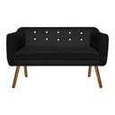 Ver imagem 4 de Kit Namoradeira 2 Lugares e 2 Poltronas Julia Preto