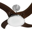Ver imagem 2 de Ventilador de Teto Tron Mareiro Led 4 Pás Marrom / Alumínio 127V
