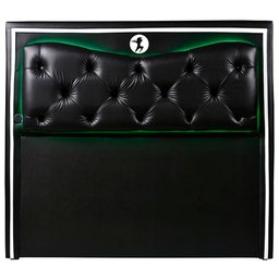 Cabeceira Quarto Gamer Ninja X com Led Material Sintético Preto e Branco 140cm Speciale Home - 3