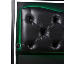 Cabeceira Quarto Gamer Ninja X com Led Material Sintético Preto e Branco 140cm Speciale Home - 4