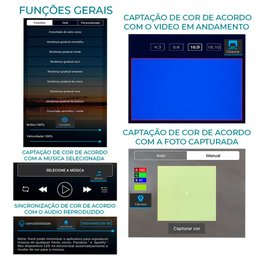 Cabeceira Quarto Gamer Ninja X com Led Material Sintético Preto e Branco 140cm Speciale Home - 8