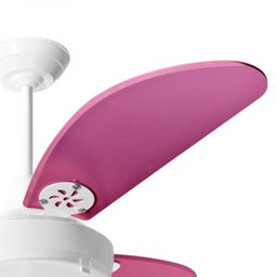 Ventilador de Teto Infantil Platun Branco Loren Sid Pás Rosa Pink M2 - 220V - 2