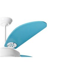 Ventilador de Teto Infantil Platun Branco Loren Sid Pás Azul M2 - 220V - 3