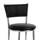 Ver imagem 4 de Kit 2 Banquetas Altas de Aço com Assento Estofado Multimóveis CR50304 Cromado/Preto