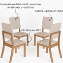 Ver imagem 3 de Conjunto Mesa de Jantar Luiza 6 Lugares com 6 Cadeiras Milla Nature / Off White