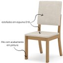 Ver imagem 5 de Conjunto Mesa de Jantar Luiza 6 Lugares com 6 Cadeiras Milla Nature / Off White