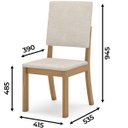 Ver imagem 4 de Conjunto Mesa de Jantar Luiza 6 Lugares com 6 Cadeiras Milla Nature / Off White