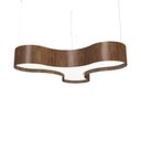 Ver imagem 1 de Lustre Pendente Triangulo 100cm em Madeira Imbuia