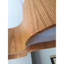 Ver imagem 2 de Lustre Pendente Semi cilíndrico 75cm em Madeira Louro Freijó