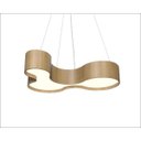 Ver imagem 1 de Lustre Pendente Semi Cilíndrico 100cm em Madeira Louro Freijó