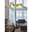 Ver imagem 3 de Lustre Pendente Semi Cilíndrico 100cm em Madeira Louro Freijó