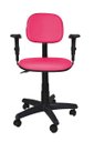 Ver imagem 2 de Cadeira Secretaria Bolt com Braco Regulavel - Couro Sintetico Corano - Pink