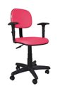 Ver imagem 1 de Cadeira Secretaria Bolt com Braco Regulavel - Couro Sintetico Corano - Pink