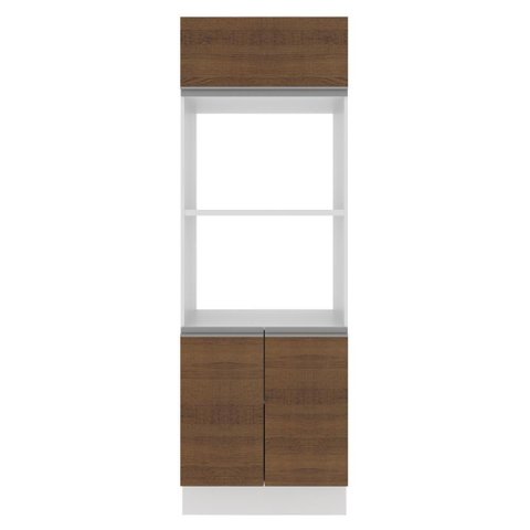 Torre Quente para 2 Fornos Glamy Branco e Rustic Madesa