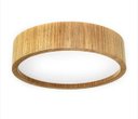 Ver imagem 1 de Luminária Plafon Cilíndrico 40x12cm em Acrílico e Madeira Louro Freijó