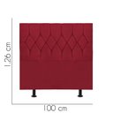 Ver imagem 3 de Cabeceira Estofada Cama Box Solteiro 100cm Istambul Corino Vermelho- Mabe Magazine