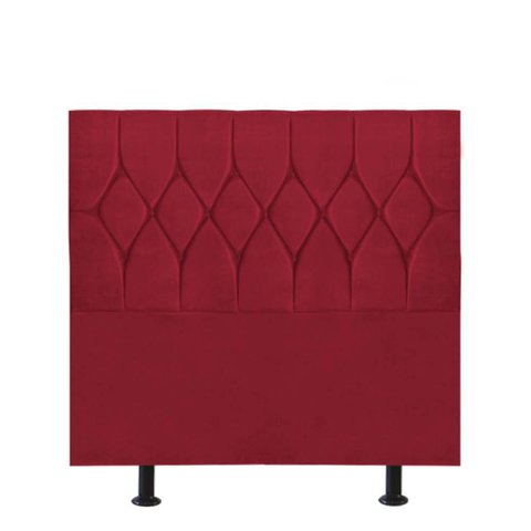 Cabeceira Estofada Cama Box Solteiro 100cm Istambul Corino Vermelho- Mabe Magazine