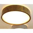 Ver imagem 3 de Luminária Plafon Cilíndrico 40x12cm em Acrílico e Madeira Imbuia