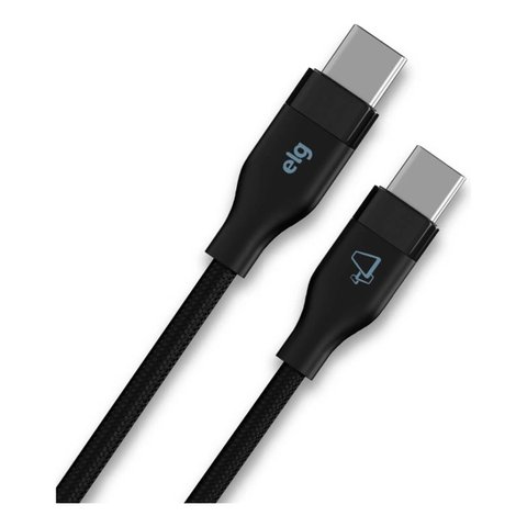 Cabo Elg 2 Mts Preto USB-C para USB-C 2 Mts - TC1002