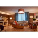 Ver imagem 3 de Lustre Pendente cilíndrico 50x22cm em Madeira e Acrílico