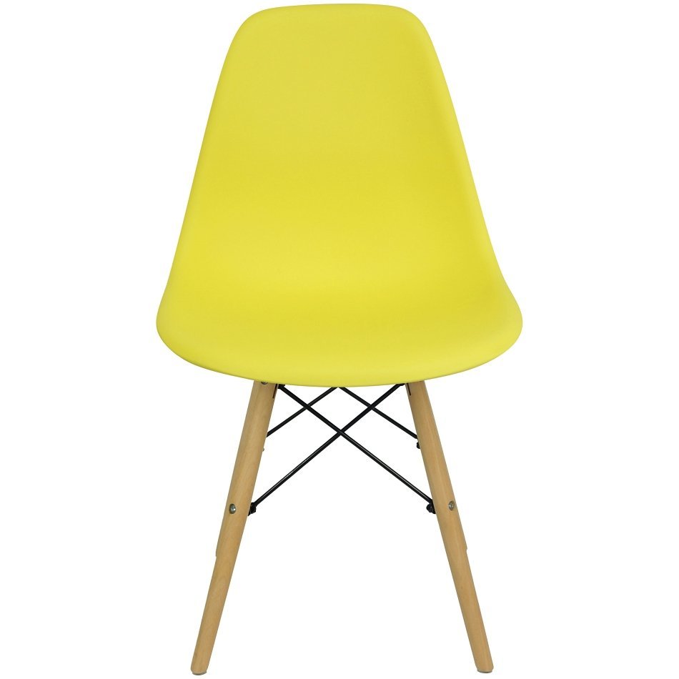 Kit 7 Cadeiras Charles Eames Eiffel Wood Design Amarela - 3