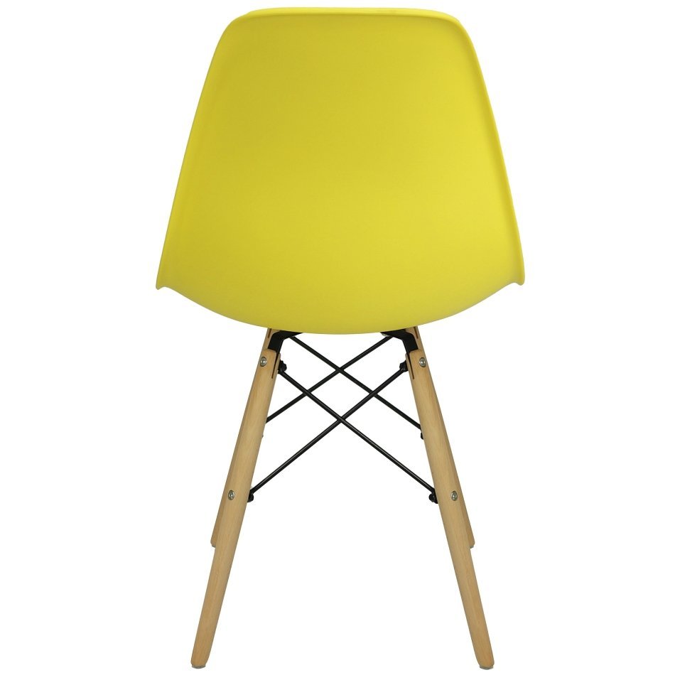 Kit 7 Cadeiras Charles Eames Eiffel Wood Design Amarela - 5
