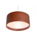Ver imagem 2 de Lustre Pendente cilíndrico 60x22cm em Madeira e Acrílico