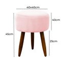 Ver imagem 4 de Puff Banqueta Decorativo Pés Madeira Bebe