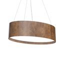 Ver imagem 1 de Lustre Pendente Oval 78cm em Acrílico e Madeira Imbuia