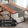 1 Caminho Trilho Mesa Impermeável PVC Kori Cinza 42x140 - 2