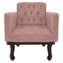 Ver imagem 5 de Poltrona Decorativa Classic Pés Luiz Xv Linho - Doce Sonho Móveis Rosê