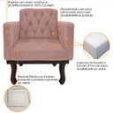 Ver imagem 4 de Poltrona Decorativa Classic Pés Luiz Xv Linho - Doce Sonho Móveis Rosê