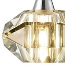Ver imagem 2 de Pendente Em Cristal Conhaque E Aço Cromado 14cm +Luz