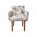Ver imagem 2 de Poltrona Decorativa Veronês para Sala Recepção Floral Bege D01 - D'Rossi
