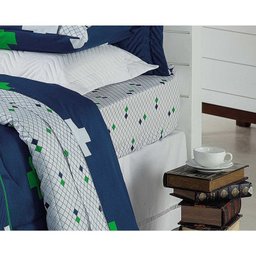 Jogo de Cama Crossing Solteiro Dupla Face Percal 180 Fios 03 Peças - 4