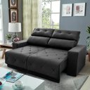 Ver imagem 1 de Sofá Retrátil/Reclinável Belga 1,80m Suede Velut com Molas no Assento