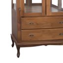 Ver imagem 3 de Cristaleira com Espelho 2 Portas 3 Prateleiras de Vidro 2 Gavetas Pés Luiz Xv Sevilha- Imbuia Glazer