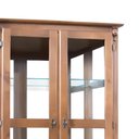 Ver imagem 4 de Cristaleira com Espelho 2 Portas 3 Prateleiras de Vidro 2 Gavetas Pés Luiz Xv Sevilha- Imbuia Glazer