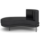 Ver imagem 7 de Chaise Longue Divã 164cm Braço Esquerdo Logus D06 Sintético Preto - Mpozenato