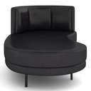 Ver imagem 6 de Chaise Longue Divã 164cm Braço Esquerdo Logus D06 Sintético Preto - Mpozenato