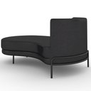 Ver imagem 5 de Chaise Longue Divã 164cm Braço Esquerdo Logus D06 Sintético Preto - Mpozenato