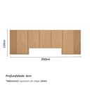 Ver imagem 5 de Cabeceira King 3,50m e 2 Mesas de Cabeceira Mdf sob Medida Cor:carvalho Malva