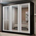 Ver imagem 1 de Guarda-roupa Casal Madesa Kansas 3 Portas de Correr de Espelho 3 Gavetas