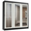 Ver imagem 2 de Guarda-roupa Casal Madesa Kansas 3 Portas de Correr de Espelho 3 Gavetas