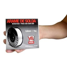 Arame de Solda Mig Revestido 1Kg 0.8mm Sem Gás V8 Brasil - 2