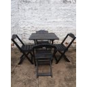 Ver imagem 3 de Conjunto de Mesa com 4 cadeiras cor TABACCO Marcenaria Aliberti 01