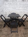 Ver imagem 3 de Conjunto de Mesa com 4 cadeiras cor TABACCO Marcenaria Aliberti 01